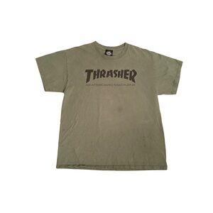 Thrasher Skateboard Magazine Olive T-Shirt